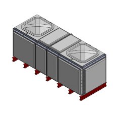 4165 Litre GRP Sectional Water Tank, Totally Internally Flanged (TIF) Divided