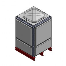 2182 Litre GRP Sectional Water Tank, Totally Internally Flanged (TIF)