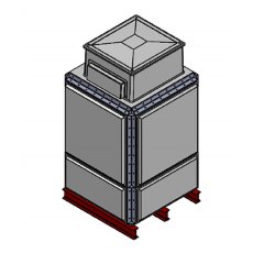 2182 Litre GRP Sectional Water Tank, Totally Internally Flanged AB Airgap