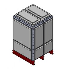 2182 Litre GRP Sectional Water Tank, Totally Internally Flanged (TIF) Divided