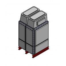 2182 Litre GRP Sectional 1x1x1.5 Water Tank, Totally Internally Flanged, Divided, AB Airgap