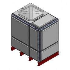 3130 Litre GRP Sectional Water Tank, Internally Flanged Base (TIF)