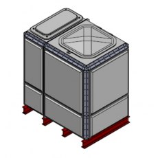 3130 Litre GRP Sectional Water Tank, Totally Internally Flanged (TIF) Divided