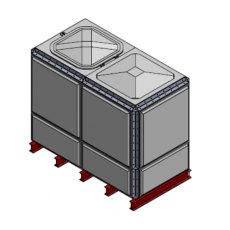 4079 Litre GRP Sectional Water Tank, Totally Internally Flanged (TIF)