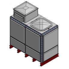 4079 Litre GRP Sectional Water Tank, Totally Internally Flanged, AB Airgap (TIF)