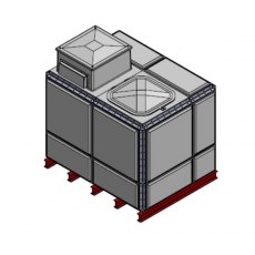 5853 Litre GRP Sectional Water Tank, Totally Internally Flanged, AB Airgap (TIF)