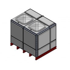 5853 Litre GRP Sectional Water Tank, Totally Internally Flanged (TIFB) Divided