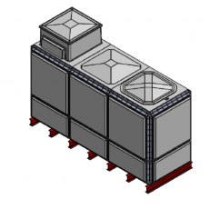 5977 Litre GRP Sectional Water Tank, Totally Internally Flanged, AB Airgap (TIF)