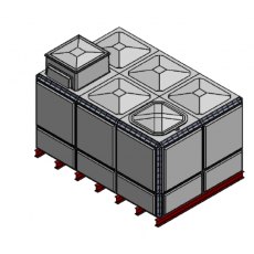 11174 Litre GRP Sectional Water Tank, Totally Internally Flanged, AB Airgap (TIF)