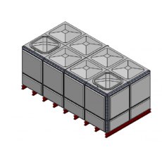 14722 Litre GRP Sectional Water Tank, Totally Internally Flanged (TIF) Divided