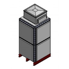 2843 Litre GRP Sectional Water Tank, 1x1x2 Totally Internally Flanged, AB Airgap (TIF)