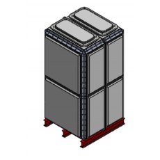 2843 Litre GRP Sectional Water Tank, Totally Internally Flanged (TIF) Divided