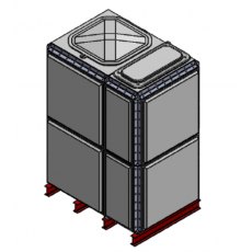 4079 Litre GRP Sectional Water Tank, Totally Internally Flanged (TIF) Divided