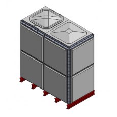 5315 Litre GRP Sectional Water Tank, 2x1x2 Totally Internally Flanged (TIF)