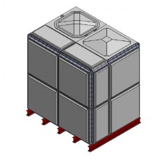 7627 Litre GRP Sectional Water Tank, 2x1.5x2 Totally Internally Flanged (TIF)