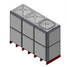 7788 Litre GRP Sectional Water Tank, 3x1x2 Totally Internally Flanged (TIF)