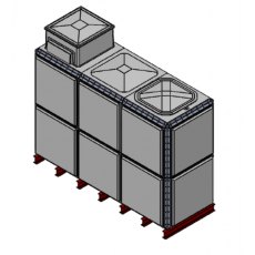 7788 Litre GRP Sectional Water Tank, 3x1x2 Totally Internally Flanged, AB Airgap (TIF)