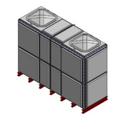 7788 Litre GRP Sectional Water Tank, Totally Internally Flanged (TIF) Divided