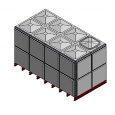 19183 Litre GRP Sectional Water Tank, Totally Internally Flanged (TIF)