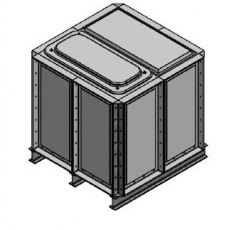 1000 Litre GRP Sectional Water Tank, Internally Flanged Base in 500mm Panels (IFB)