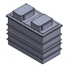 3001 Litre Type AB Air Gap GRP Water Tank, Two piece Divided, Insulated, CAT 5 3001 Litre Type AB Air Gap GRP Water Tank, Two piece Divided, Insulated, CAT 5