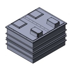 7500 Litre Type AB Air Gap GRP Water Tank, Two piece Divided, Insulated, CAT 5