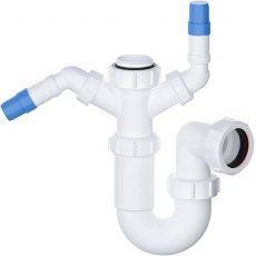 PlumbEZ 40mm Telescopic Adjustable Twin Nozzle Swivel Appliance Trap