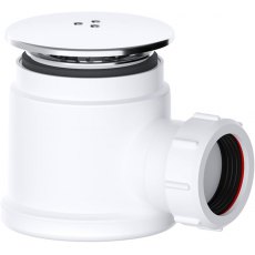 PlumbEZ 50mm Compact Chrome Shower Trap - Easy-Clean Waste