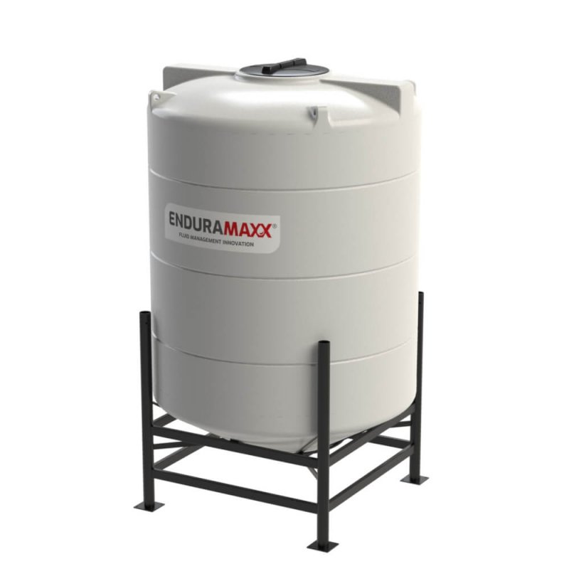 Enduramaxx 2700 Litre Cone Tank natural with 30° base with frame