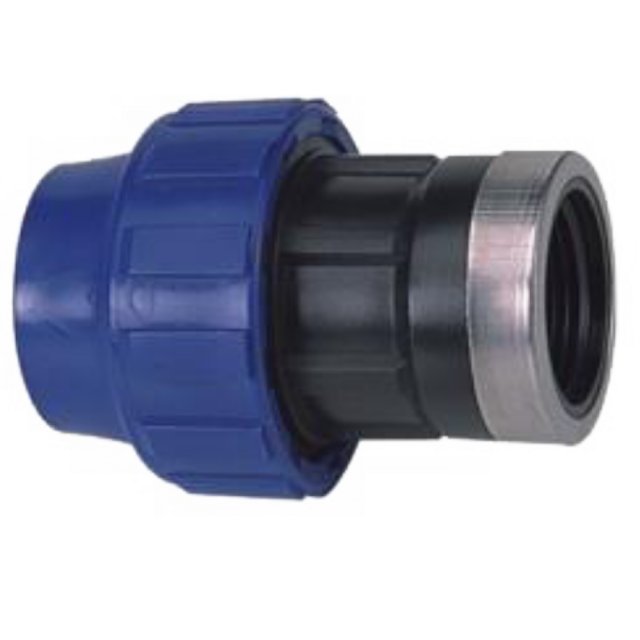 1" BSP to 25mm MDPE compression fitting