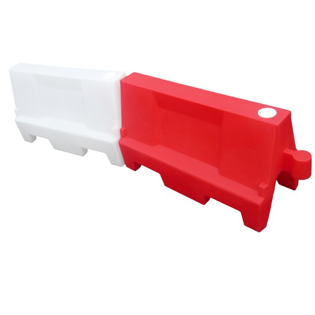 Pack (2) 1 metre Evo Road Traffic Safety Barriers, one Red, one White