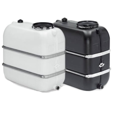 1650 Litre Low Profile, Banded Water Tank  - Black
