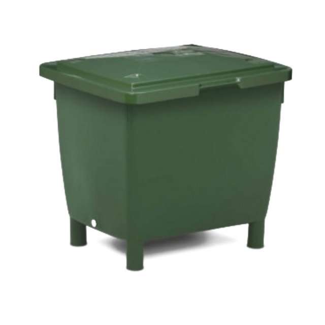 210 Litre Heavy Duty Plastic Container on Legs with Lid