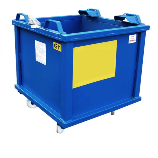 Auto Dumping Steel Container on Castors, ADC5C