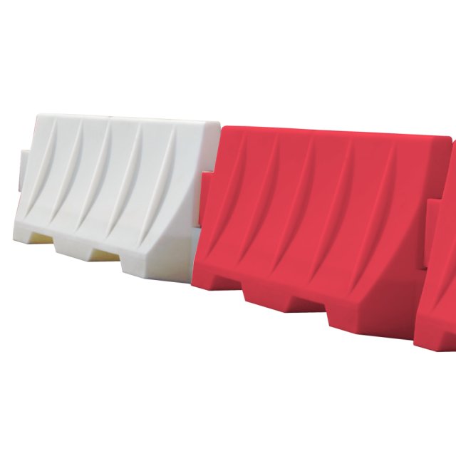1.6 Metre Red and White Road Safety Barriers