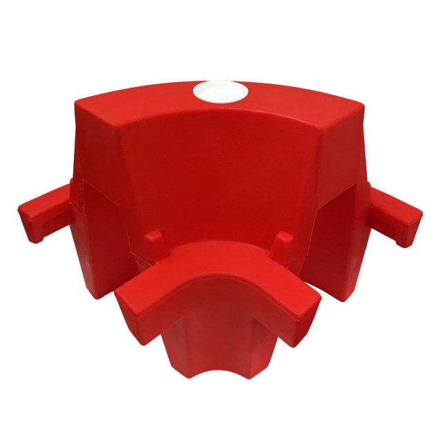 EVO corner section for Evo 1m and 1.5m Safety Barriers, Red