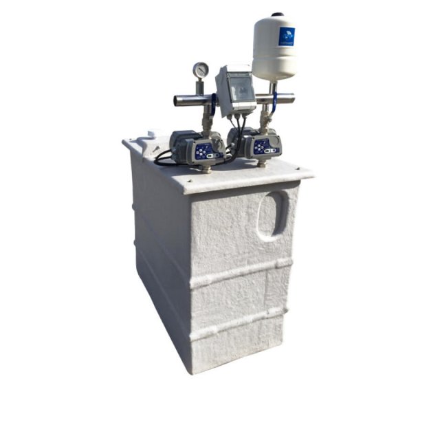 500 Litre GRP Water Tank with a Twin Pump Booster Set Tanks Direct L Tanks Direct