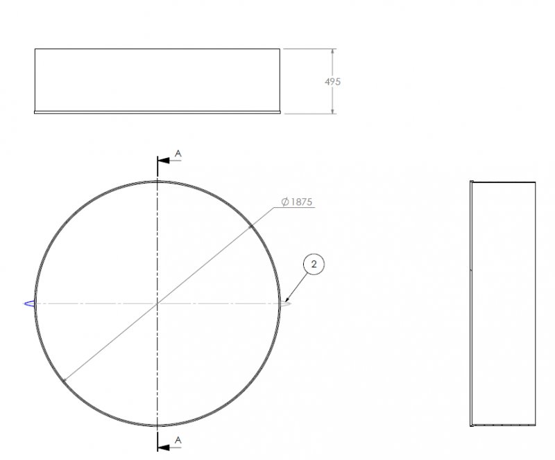 Biotec P6-P12 500mm Extension Dimensions