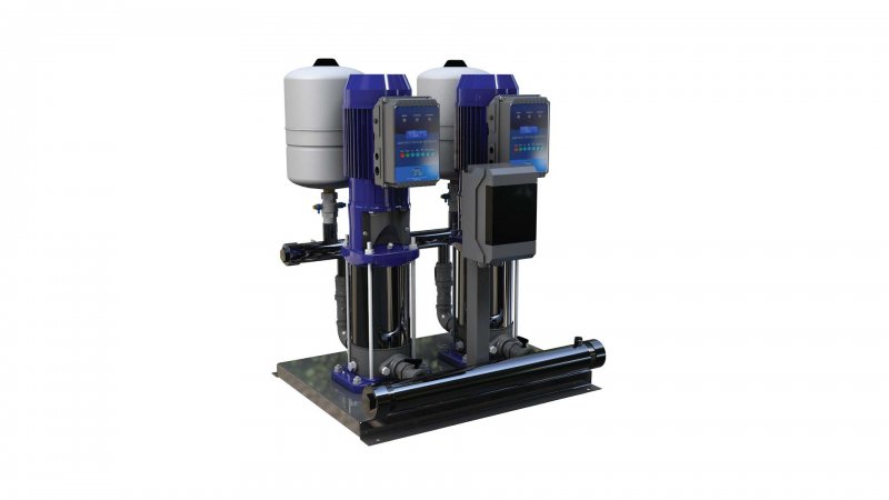 3' Twin Variable Speed Vertical Booster Pump Set Mid curve duty - 320l/min @ 6.5bar D/A