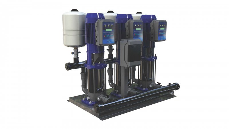 3' Triple Variable Speed Vertical Booster Pump Set Mid curve duty 480l/min @ 6.5bar D/A/A