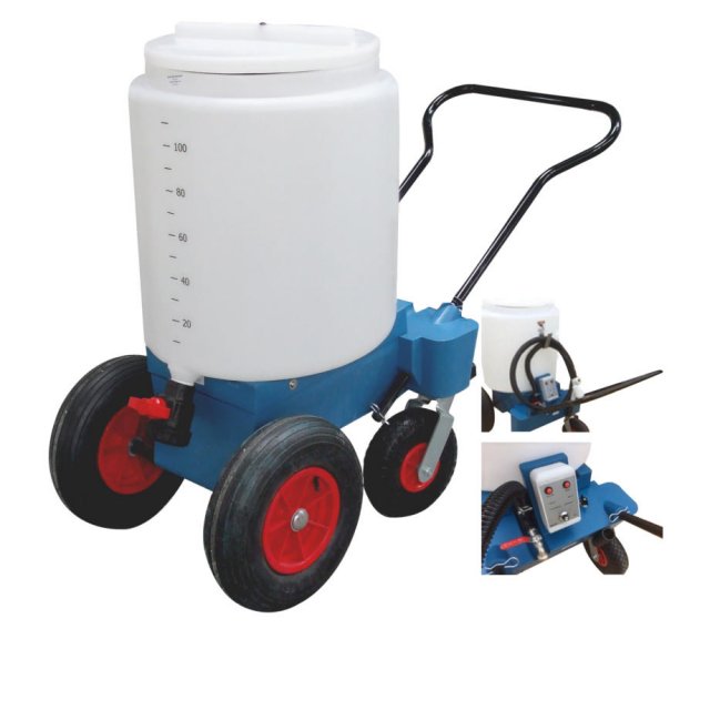 110 Litre 4 Wheel Mobile Milk Mixer, 24volt