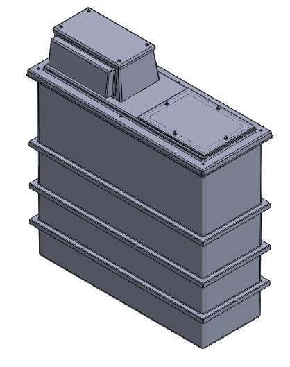 Purewater 1125 Litre Type AB Air Gap GRP Water Tank, Insulated, Cat 5