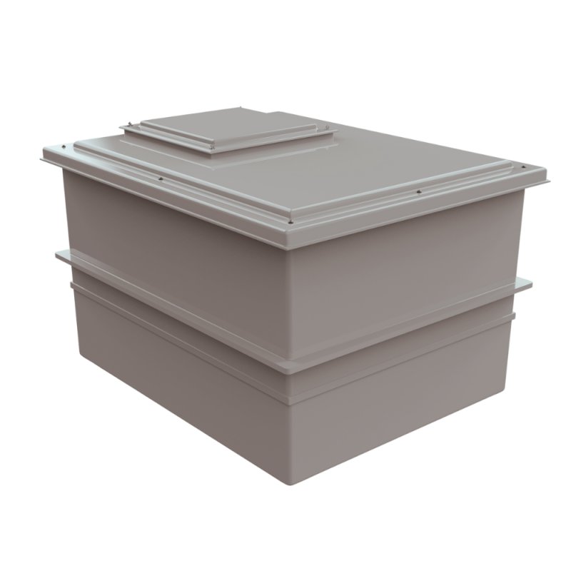 1364 Litre GRP Water Tank - Two Piece Insulated