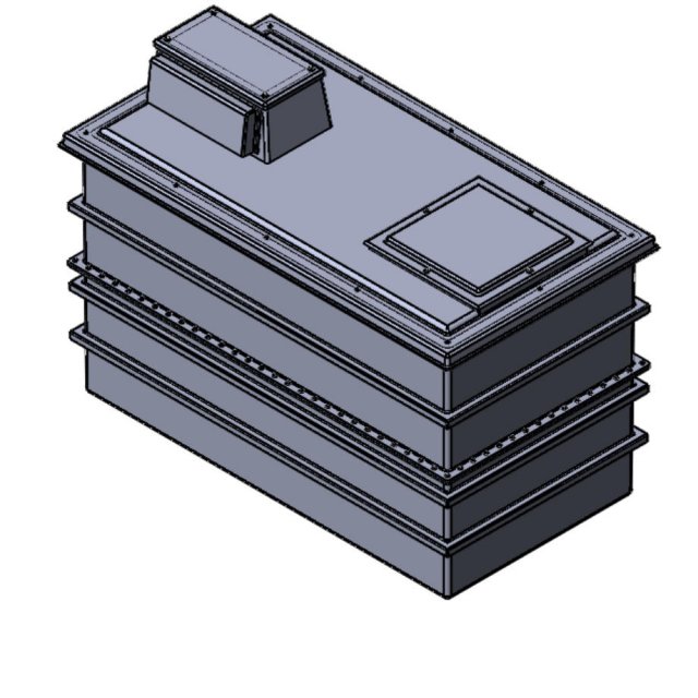 2500 Litre Type AB Air Gap GRP Water Tank - Two Piece Insulated, Cat 5