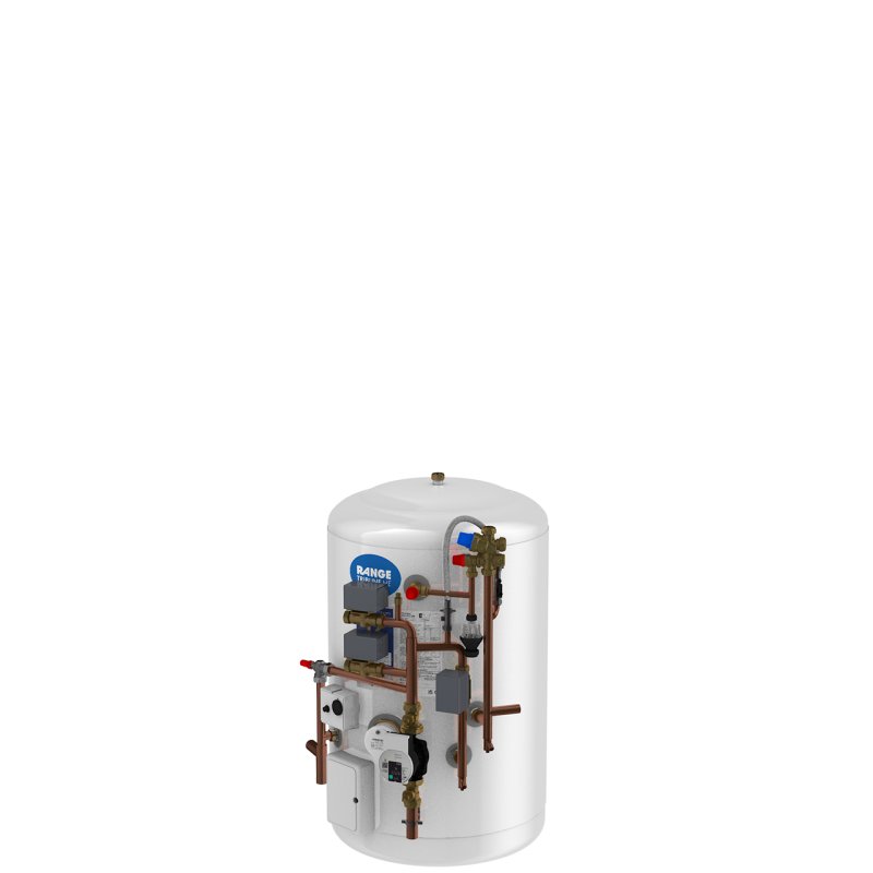 Kingspan Cylinders Kingspan Range Tribune HE 120 Litres Unvented Vertical Pre-Plumbed Indirect Hot Water Cylinder