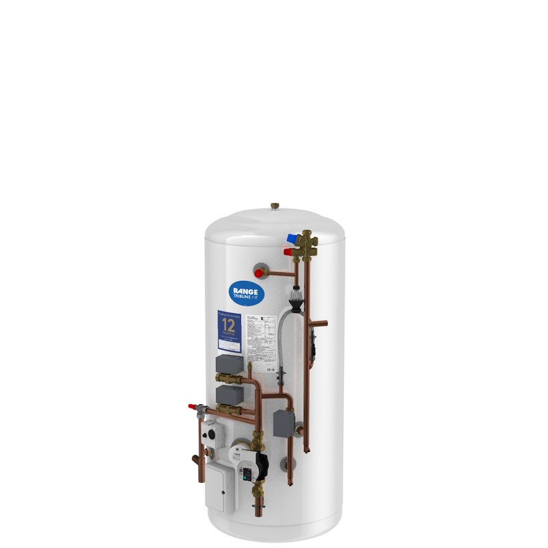 Kingspan Cylinders Kingspan Range Tribune HE 180 Litres Unvented Vertical Pre-Plumbed Indirect Hot Water Cylinder