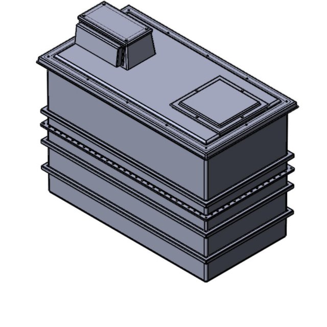 3001 Litre Type AB Air Gap GRP Water Tank - Two Piece Insulated, Cat 5