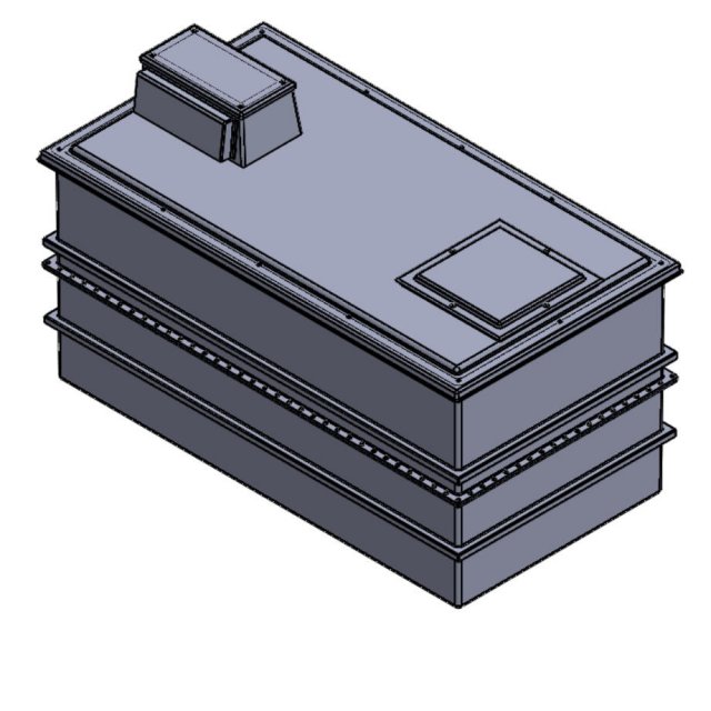 3636 Litre Type AB Air Gap GRP Water Tank - Two Piece Insulated, Cat 5