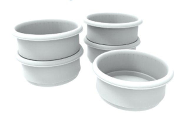 Paxton 18 Litre Nestable Stacking Tub Pack of 5