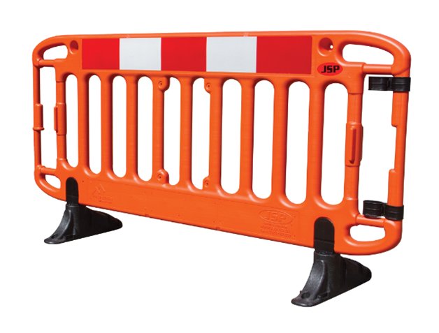 JSP Frontier 2m Road Traffic Barrier with Anti-Trip Feet - Orange (40pk Pallet £45 per unit)
